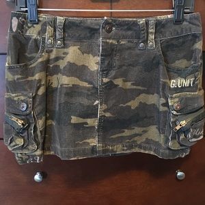 G Unit Camo Mini Skirt Soft Fabric with Pocketa
